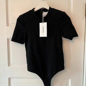 Frame Black Zip Tee Bodysuit PTP 13.5" NWT